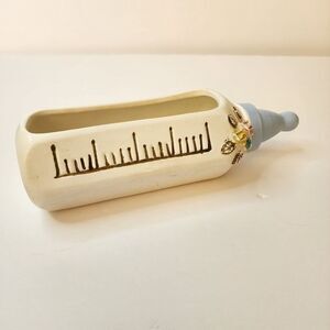 Vintage 1962 Napco Baby Bottle Ceramic Vase Planter